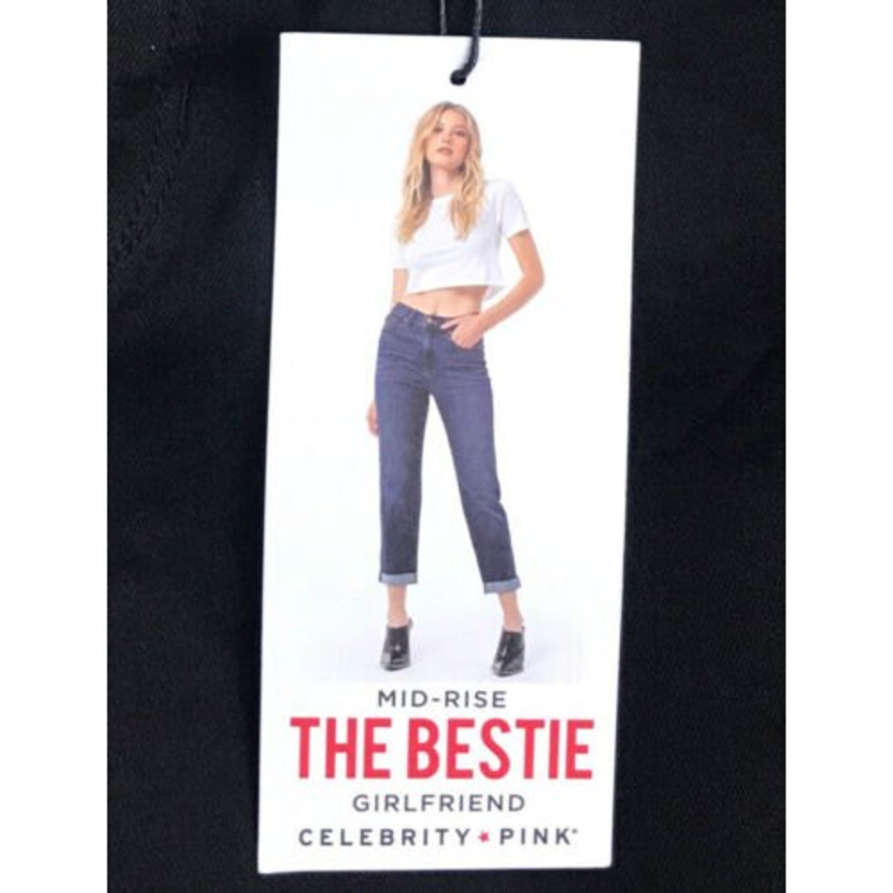 Celebrity Pink Jean Size 13 34x29 The Bestie Girlfriend Black Cropped Jeans NWT